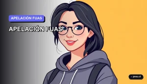 Ilustración plana y moderna de una estudiante universitaria sonriente, con un fondo de gradiente suave. Guía paso a paso para reclamar tu resultado de la beca FUAS de manera fácil y segura. ¡No te rindas con tu futuro educativo!