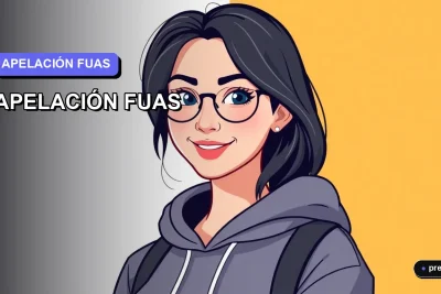 Ilustración plana y moderna de una estudiante universitaria sonriente, con un fondo de gradiente suave. Guía paso a paso para reclamar tu resultado de la beca FUAS de manera fácil y segura. ¡No te rindas con tu futuro educativo!