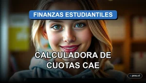 Joven estudiante sonriendo con confianza mientras planifica su futuro educativo y financiero en un moderno campus, representando el control y la claridad al usar una calculadora de cuotas CAE.