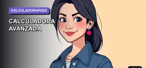 Ilustración plana y moderna de una estudiante universitaria sonriendo con confianza, representando el dominio de la matemática para la PAES. Fondo con gradiente suave y espacio minimalista.
