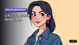 Ilustración plana y moderna de una estudiante universitaria sonriendo con confianza, representando el dominio de la matemática para la PAES. Fondo con gradiente suave y espacio minimalista.