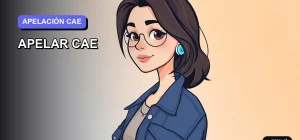 Ilustración plana y moderna de una estudiante universitaria con expresión decidida, sobre un fondo de gradiente suave. Guía paso a paso para apelar tu Crédito con Aval del Estado.