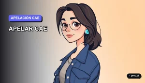 Ilustración plana y moderna de una estudiante universitaria con expresión decidida, sobre un fondo de gradiente suave. Guía paso a paso para apelar tu Crédito con Aval del Estado.