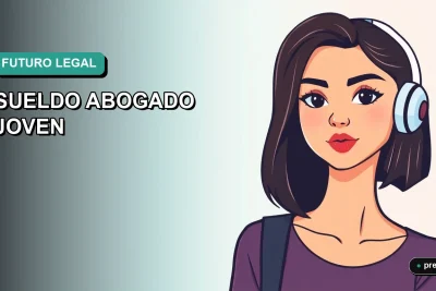 Ilustración plana y moderna de una estudiante universitaria feliz y segura, representando el futuro profesional de un abogado recién titulado en Chile. Imagen con estilo fresco y motivador para jóvenes.