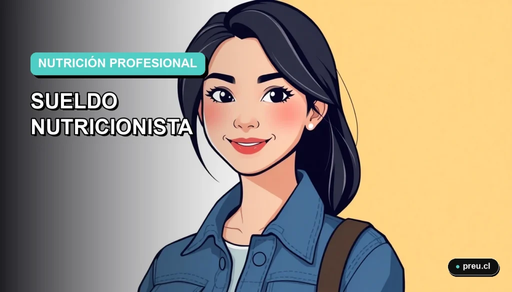 Ilustración plana y moderna de una estudiante universitaria sonriente, representando el futuro profesional en nutrición en Chile. Imagen optimista y motivadora para jóvenes que exploran carreras.