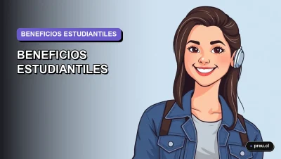 Ilustración plana y moderna de una estudiante universitaria sonriente, con un estilo fresco y juvenil, sobre un fondo de gradiente suave. Representa el acceso fácil y amigable a toda la información sobre beneficios para estudiantes.