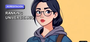 Ilustración plana y moderna de un estudiante universitario con expresión pensativa, sobre un fondo de gradiente suave. Representa la búsqueda de información sobre acreditación y calidad de la educación superior.