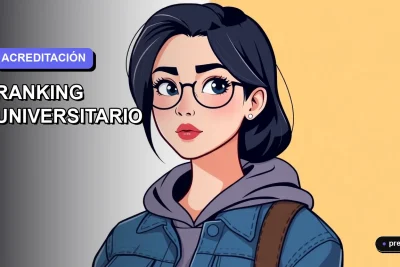 Ilustración plana y moderna de un estudiante universitario con expresión pensativa, sobre un fondo de gradiente suave. Representa la búsqueda de información sobre acreditación y calidad de la educación superior.