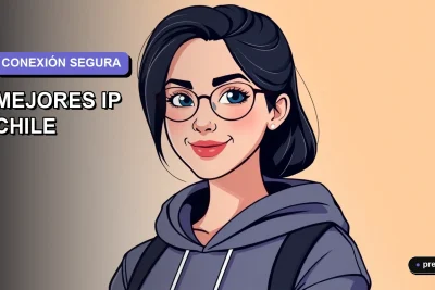 Ilustración plana y moderna de una estudiante universitaria sonriente, con un estilo de dibujo vectorial colorido, sobre un fondo degradado lila suave. Representa la confianza y claridad para elegir tu proveedor de internet en Chile.