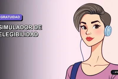 Ilustración plana y moderna de un estudiante universitario sonriente, junto a un escritorio con elementos académicos, sobre un fondo de gradiente suave. Representa la oportunidad de acceder a la educación superior gratuita en Chile.