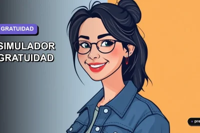 Ilustración plana y moderna de una estudiante universitaria sonriente junto a su escritorio, con un diseño asimétrico que representa la oportunidad de acceder a la educación superior gratuita en Chile.