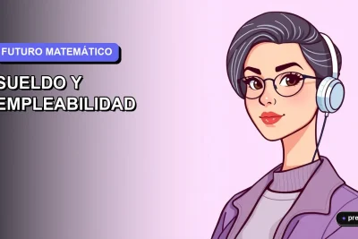 Ilustración plana y moderna de un estudiante universitario sonriente, con estilo vectorial y colores vibrantes, representando el futuro profesional de un profesor de matemáticas. El diseño es minimalista y motivador, pensado para jóvenes que eligen su carrera.