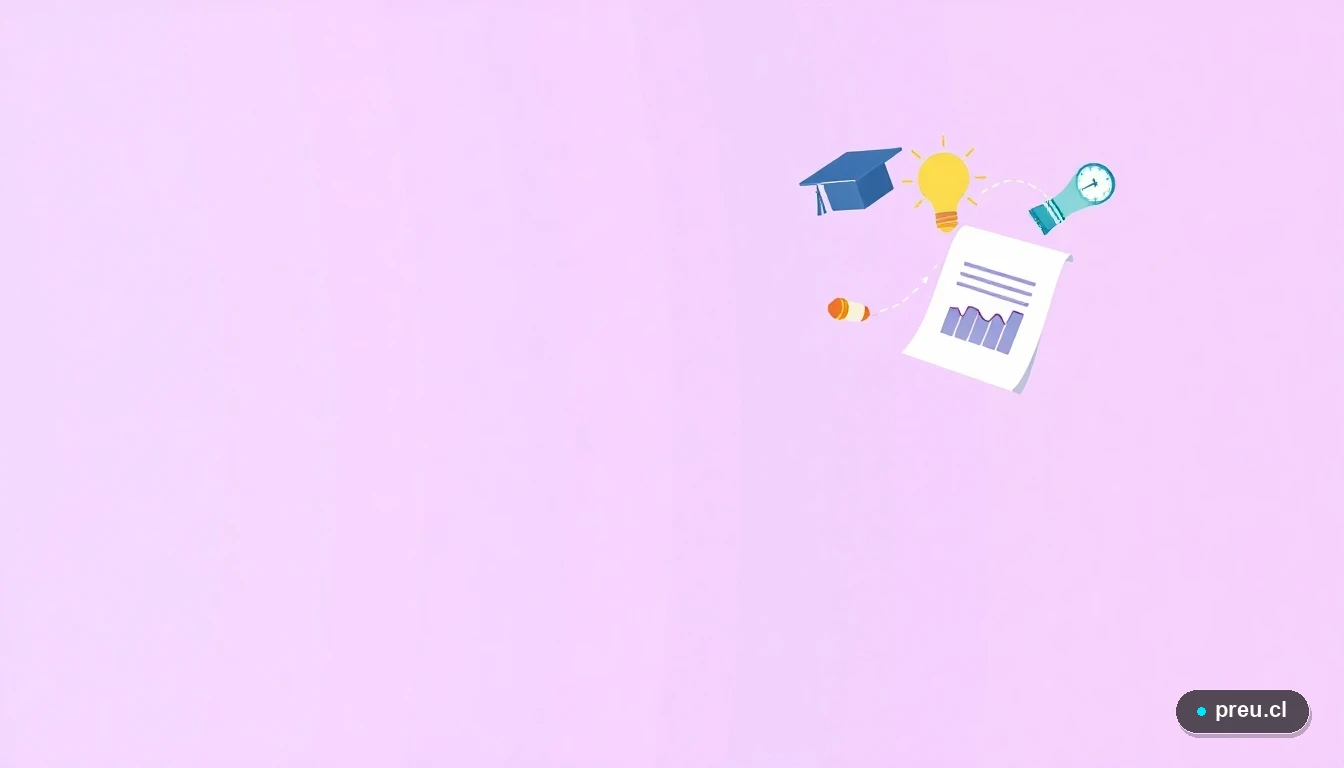 Iconos planos de logros académicos, como un diploma y un gráfico de progreso, flotando sobre un fondo lila. Simboliza el crecimiento y los éxitos que puedes alcanzar al seguir tu vocación técnica.