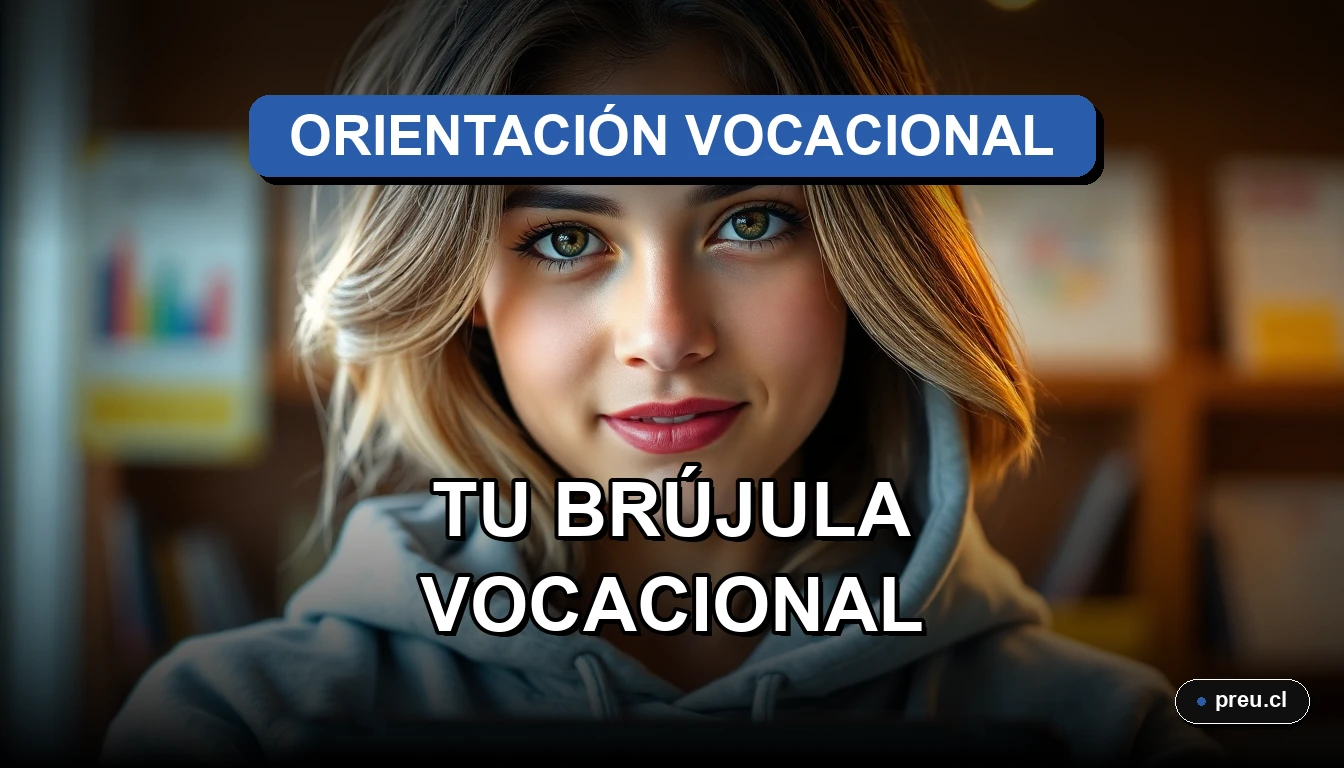 Joven estudiante en un moderno campus universitario, con una mirada confiada y reflexiva, representando el momento de descubrir tu verdadera vocación profesional.