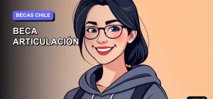 Ilustración plana y moderna de una estudiante universitaria feliz y motivada, con un estilo fresco y juvenil, sobre un fondo de gradiente suave. Representa el logro y la oportunidad de acceder a la educación superior.